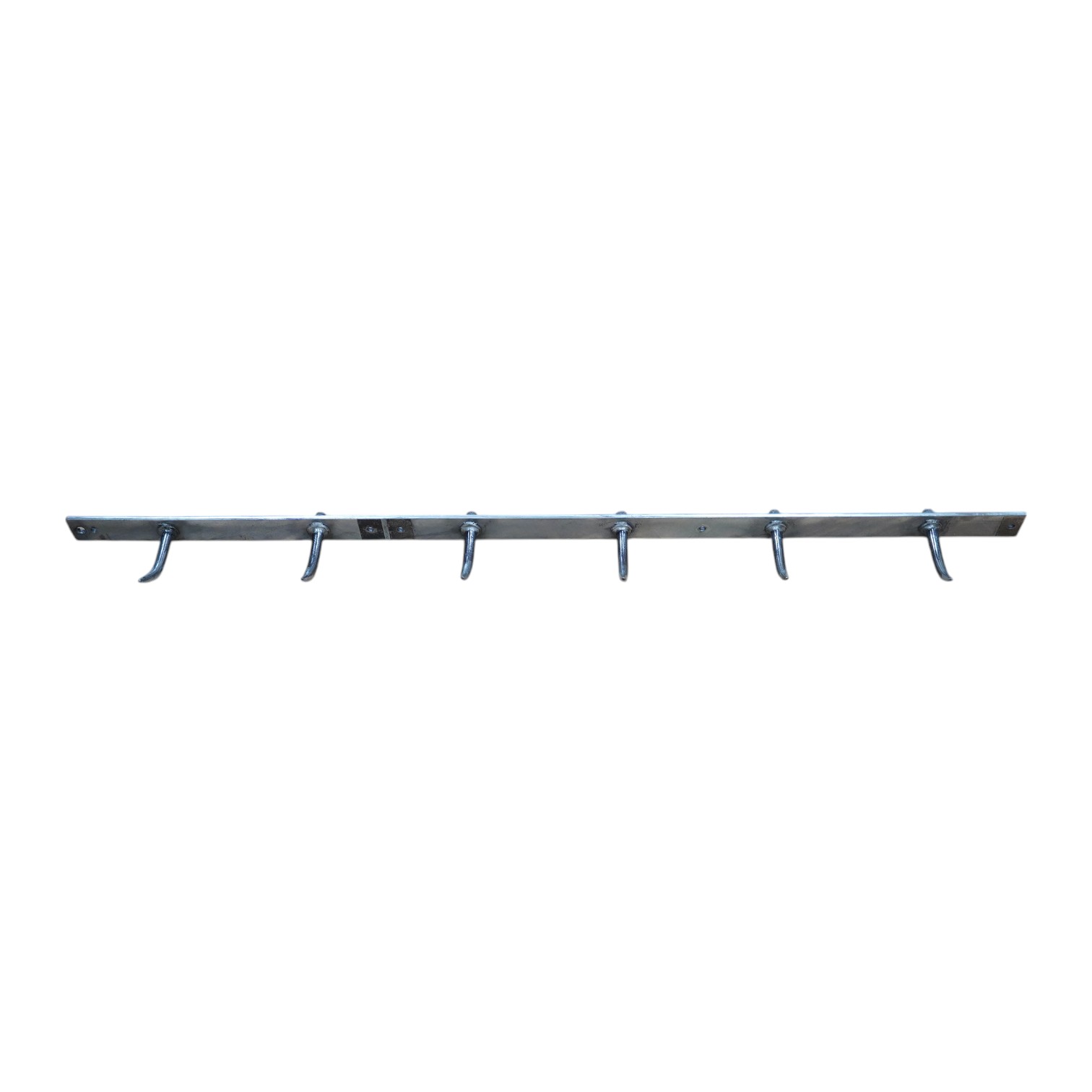 A Brutalist style coat rack, 156cm wide. Condition - fair to good